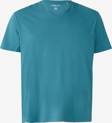 s.Oliver Men Big Sizes Shirt in Green: front
