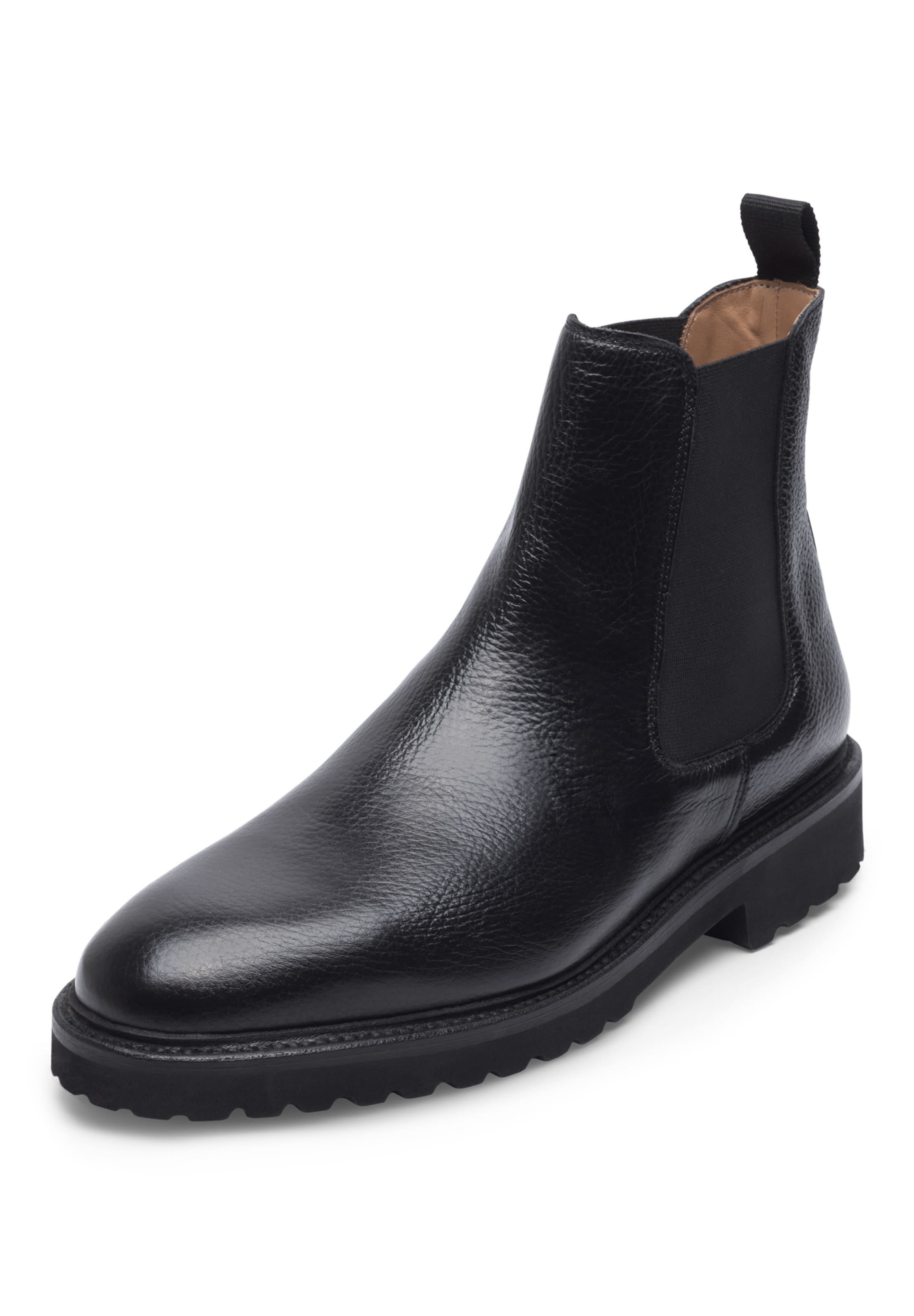 Henry Stevens Chelsea Boots  ' Winston CB6 ' in Schwarz: Vorderseite
