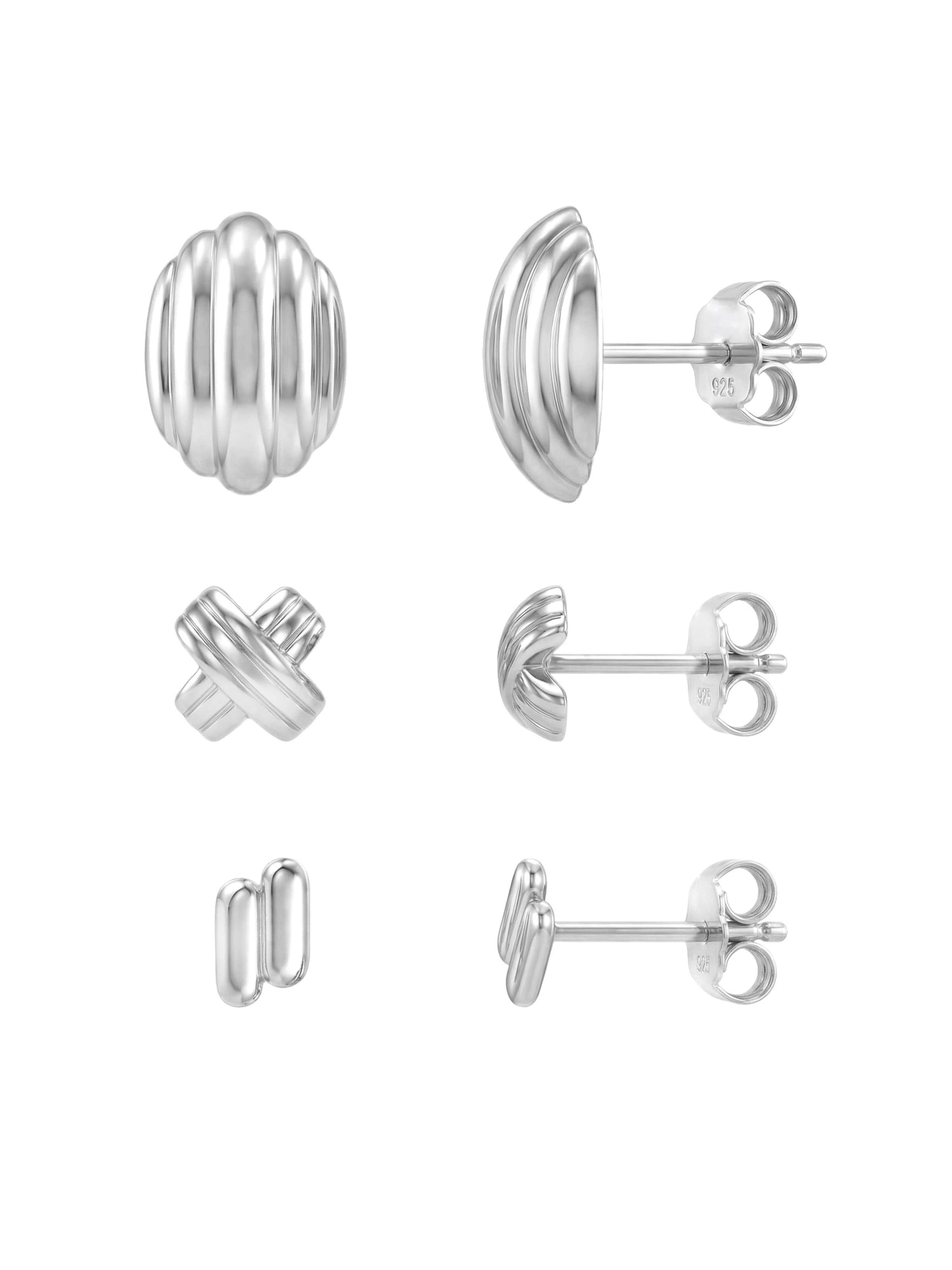 Sofia Milani Schmuckset 'Circle Bar Dome'‌‌‌‌‌‌‌‌‌‌ in Silber: Vorderseite