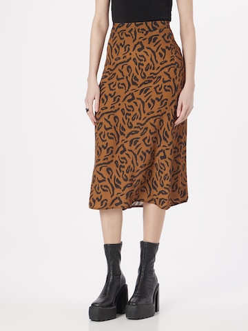 System Action Skirt in Brown: front