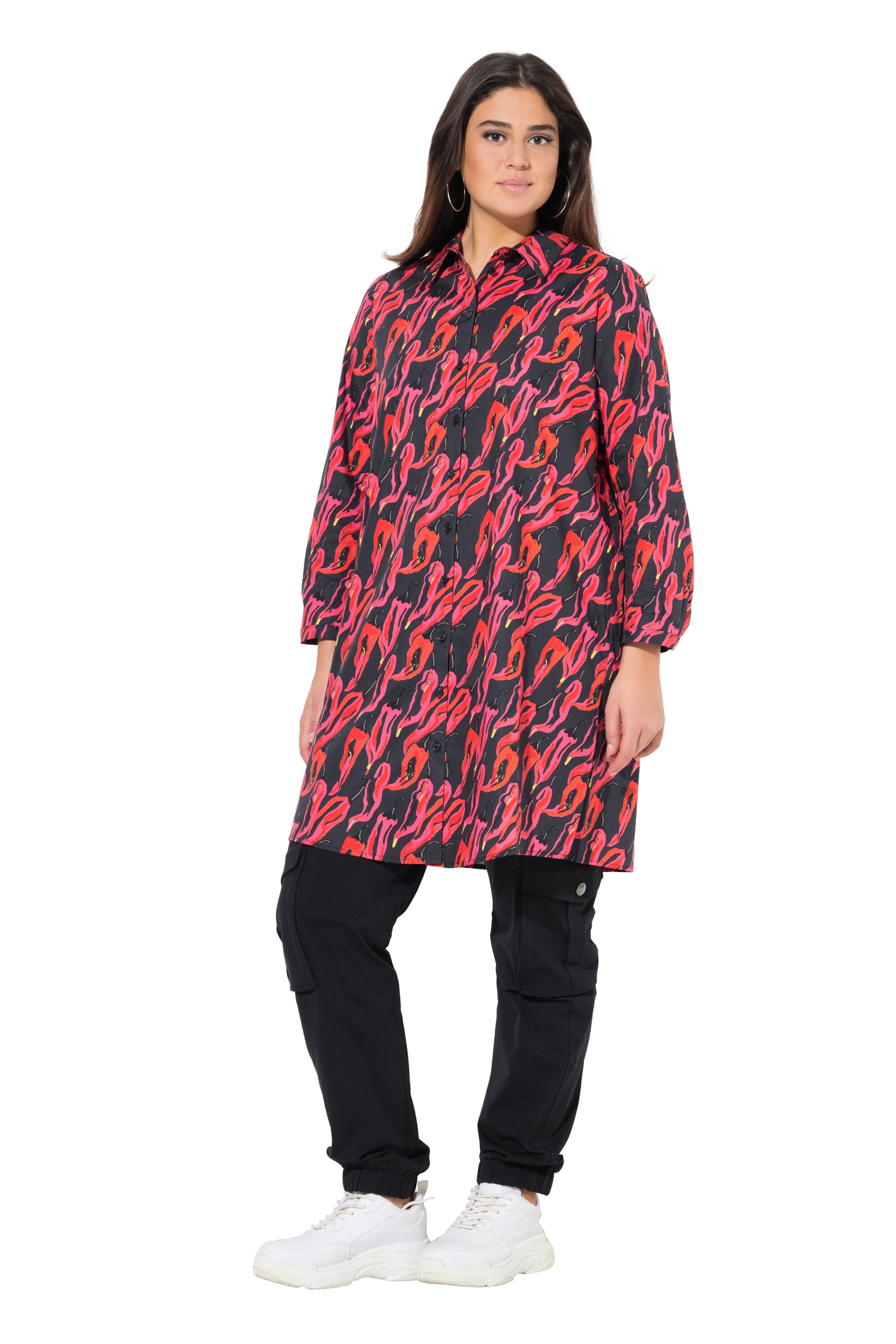 Ulla Popken Bluse in Schwarz: Vorderseite