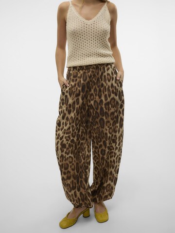 VERO MODA Tapered Broek 'VMRoxanne' in Bruin