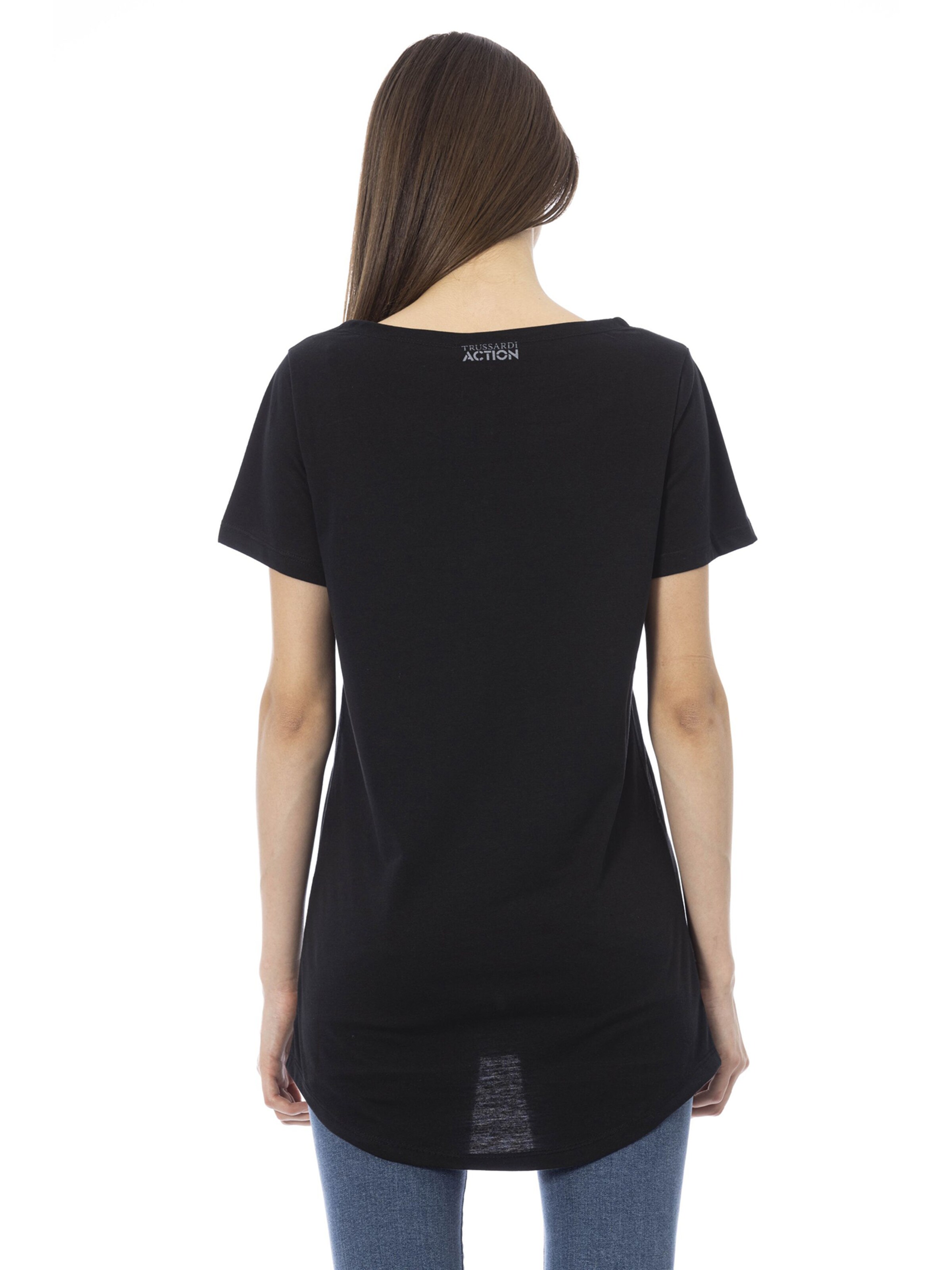 Top 'T-Shirt donna Floralia Trussardi - Misto Cotone Poliestere' di Trussardi in nero