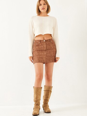 Jupe Bianco Lucci en marron