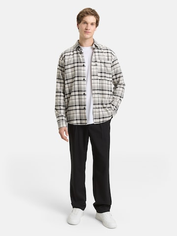 TOM TAILOR DENIM Comfort fit Overhemd in Beige