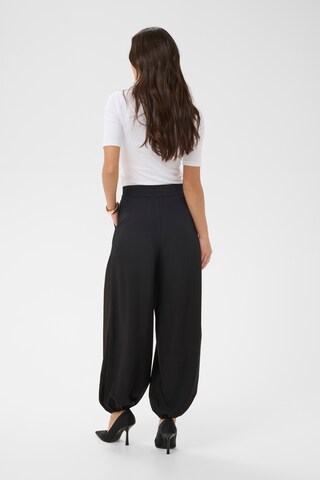 Kaffe Tapered Bandplooibroek 'KAJasmine' in Zwart