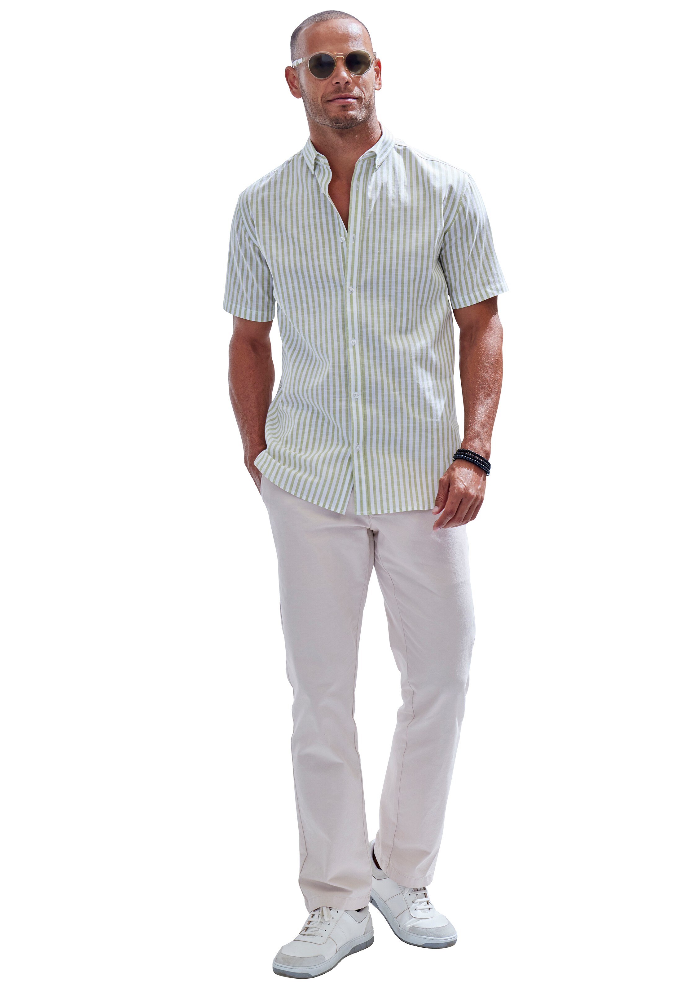 JOHN DEVIN Regular fit Button Up Shirt in Green