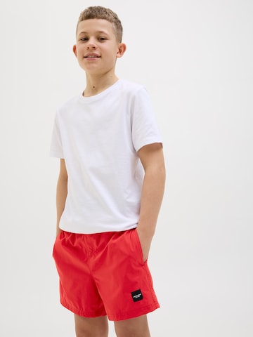 Jack & Jones Junior Kratke kopalne hlače 'JPSTMaui' | rdeča barva