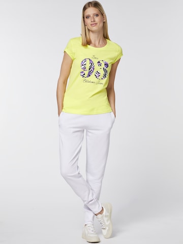 Oklahoma Jeans T-Shirt ' mit gemustertem Motiv ' in Gelb