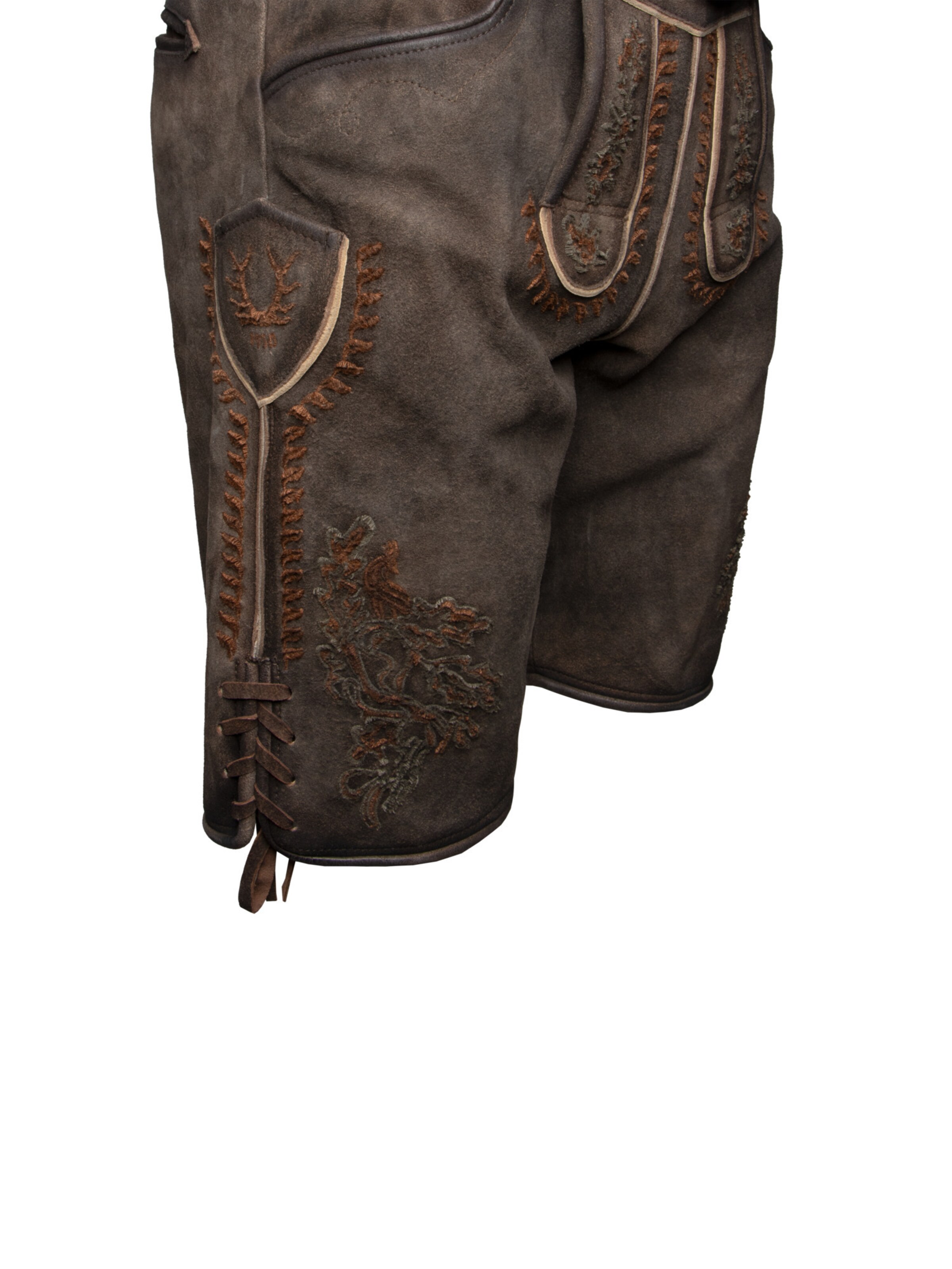 Krüger Buam Regular Traditional Pants 'Elliot' in Brown