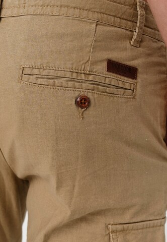 Regular Pantalon cargo 'Cagle' INDICODE JEANS en marron