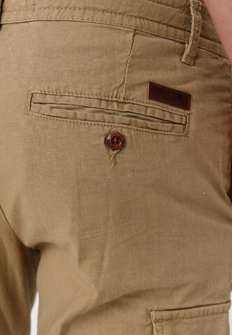 INDICODE JEANS Regular Cargo Pants 'Cagle' in Brown