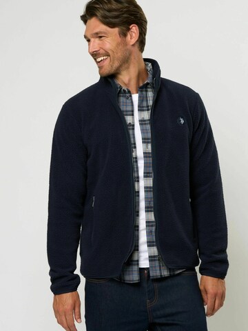 Veste en polaire 'Troy' U.S. POLO ASSN. en bleu : devant