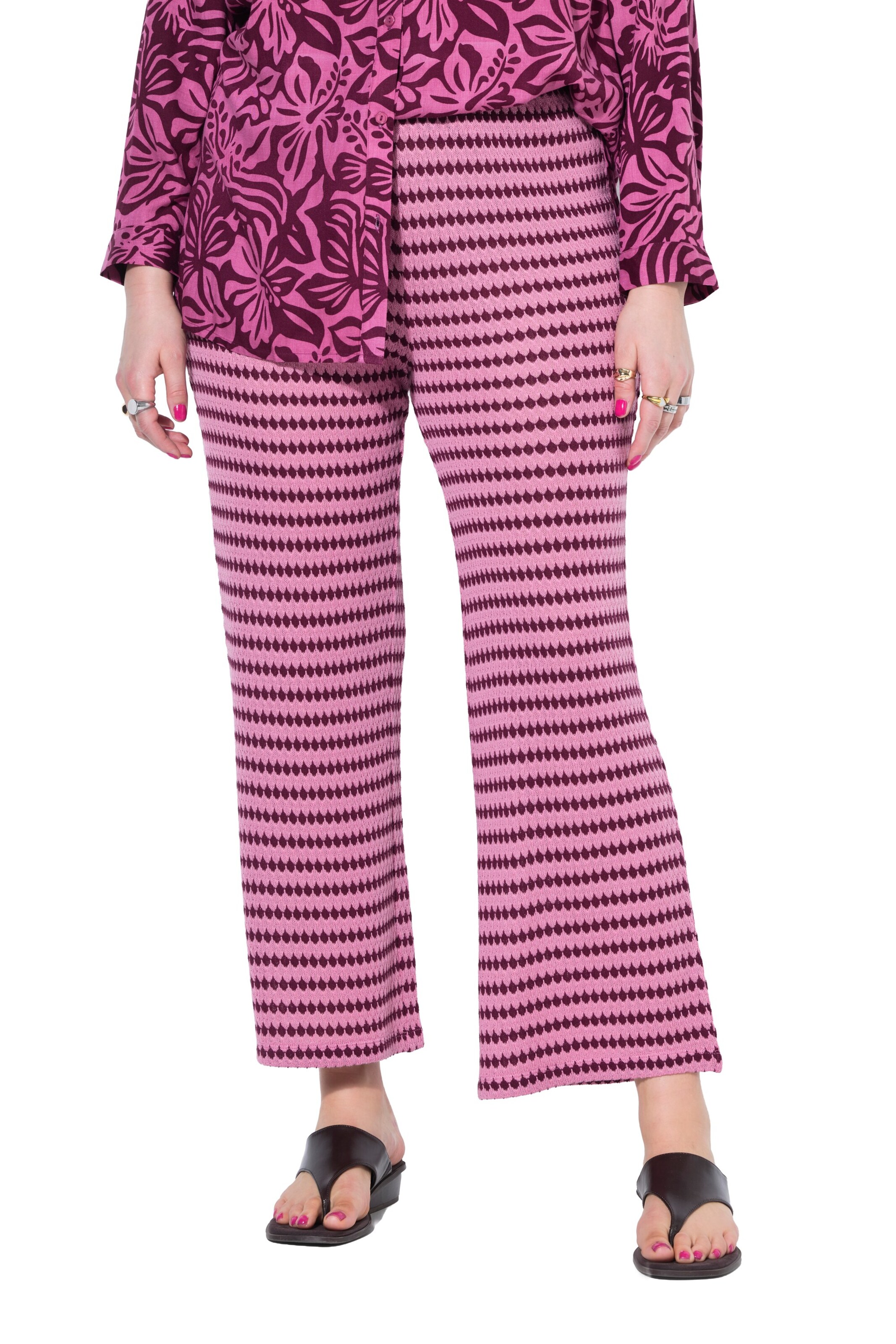 Studio Untold Wide Leg Hose in Pink: Vorderseite