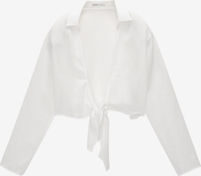 Pull&Bear Chemisier en blanc chiné, Vue avec produit