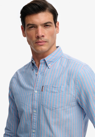 Superdry & Co Comfort fit Overhemd 'Essential' in Blauw