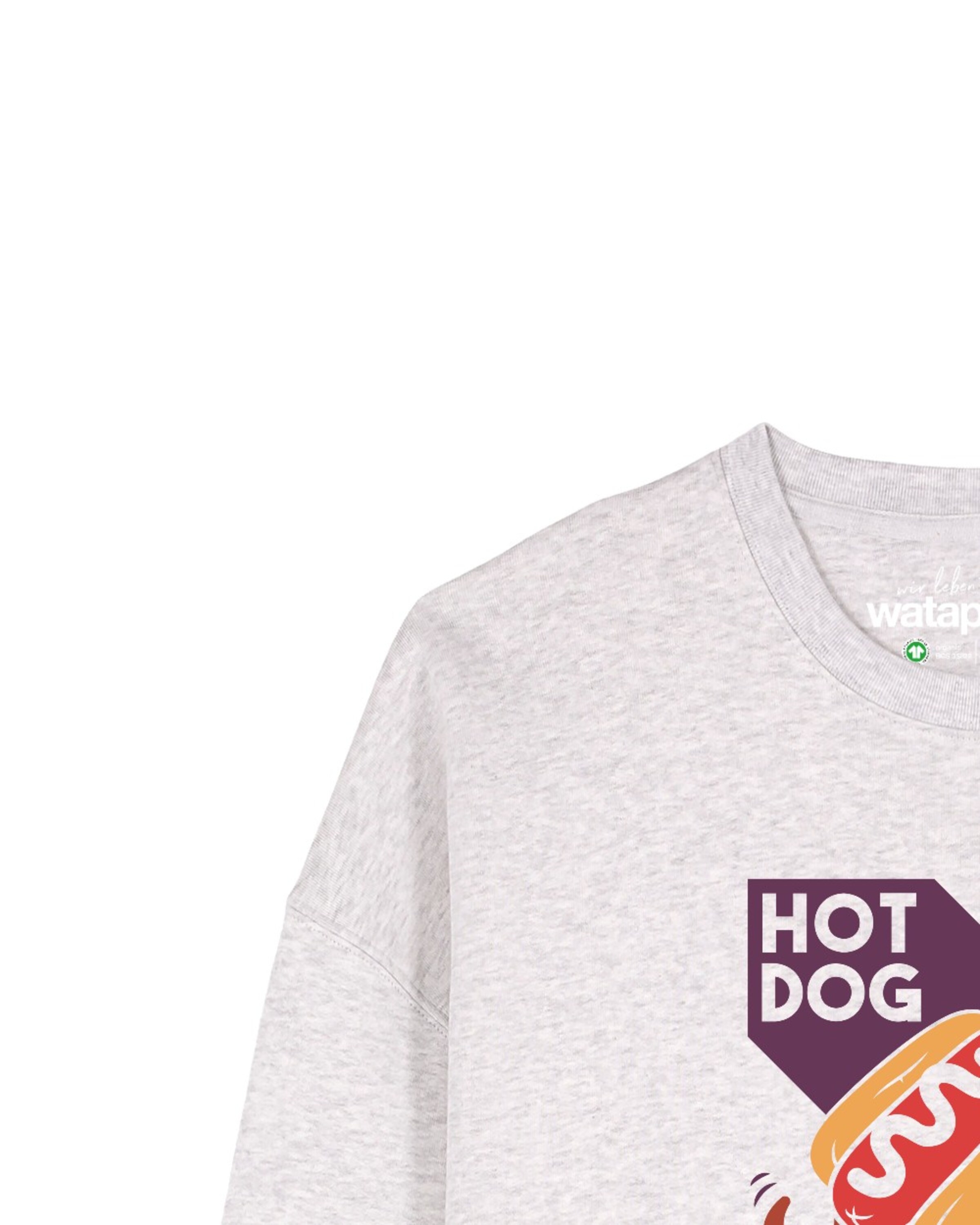 Watapparel Sweatshirt 'Hot Dog' in Grau