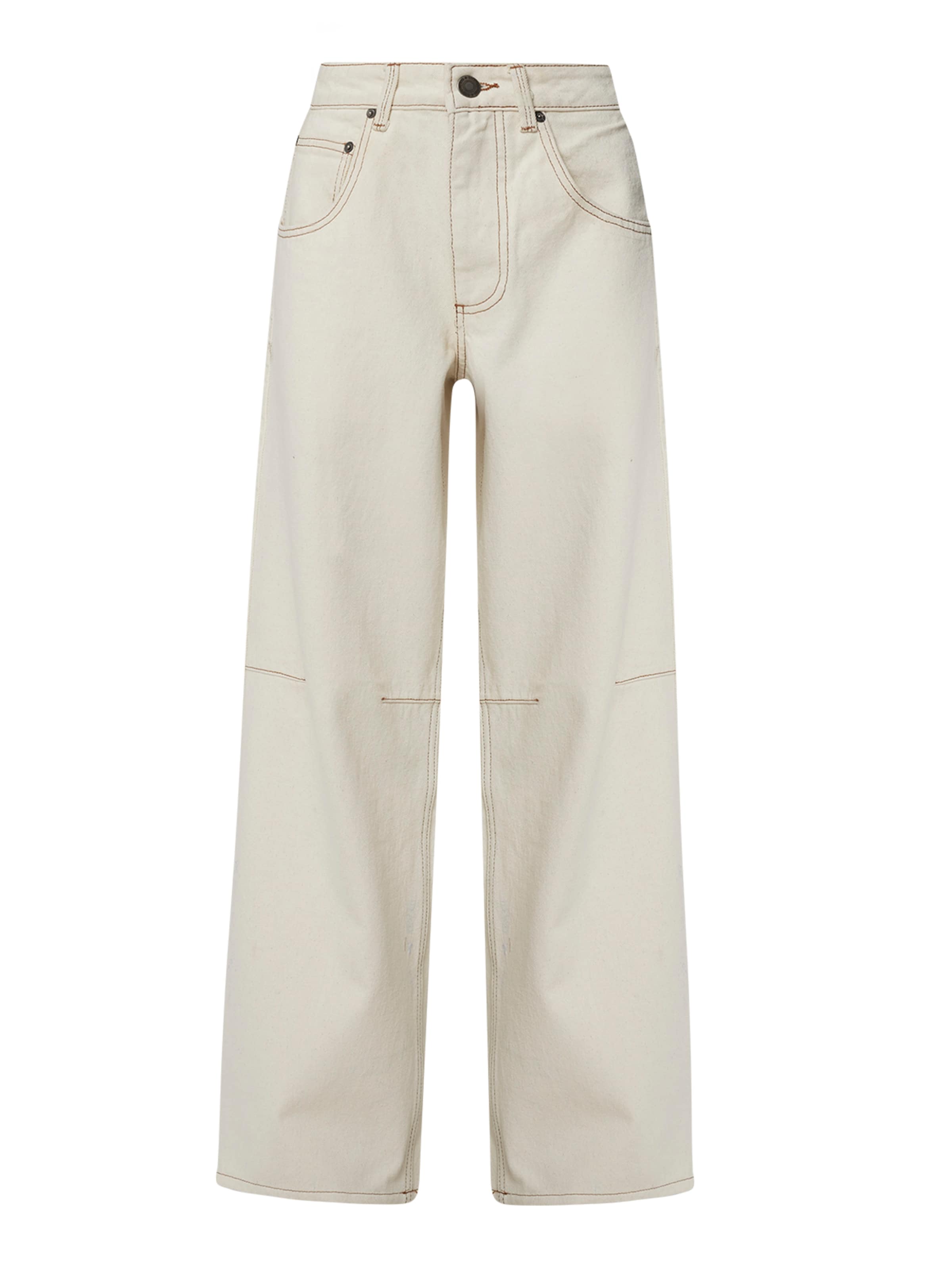 Good For Nothing Wide leg Jeans in Geel: voorkant