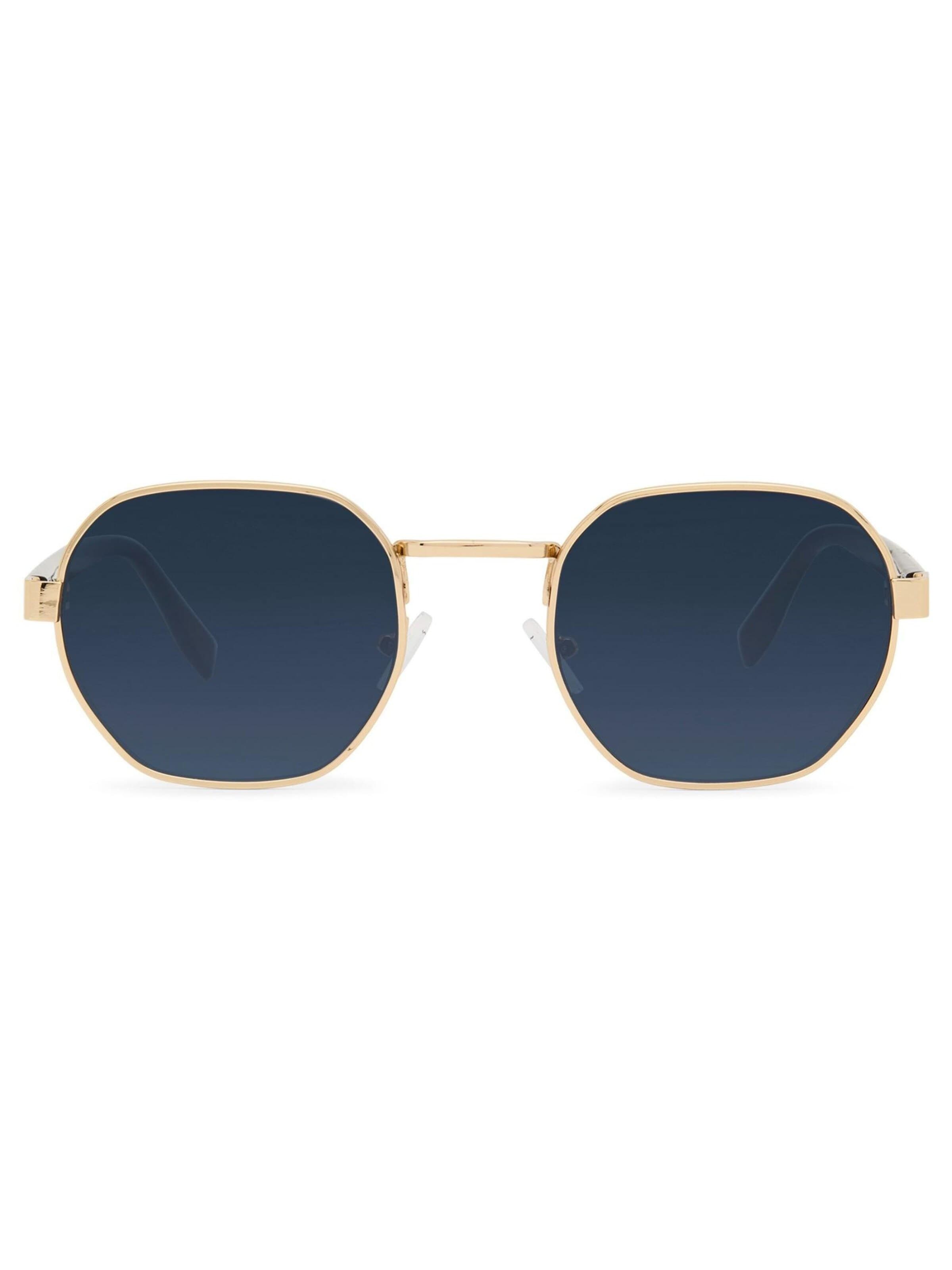 Lunettes de soleil 'Solo-Solis Classic Hexagon Sonnenbrille' Maxte en bleu