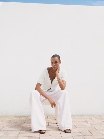 MANGO Knit cardigan 'CAMILA' in White