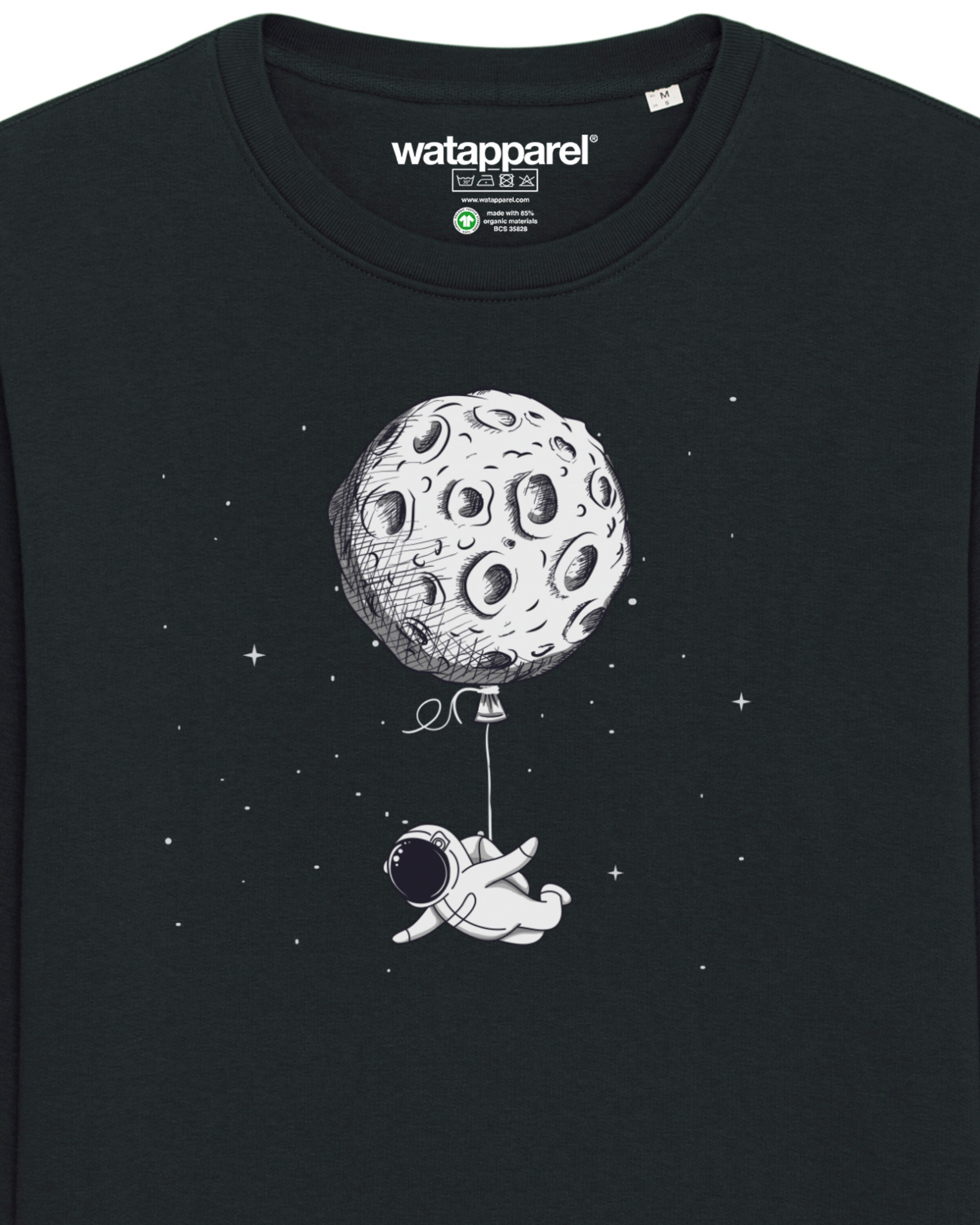 Sweat-shirt ' Funny Spaceman ' Watapparel en noir