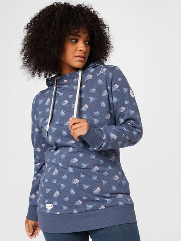 Ragwear Plus Sweatshirt 'GRIPY' in Blauw: voorkant