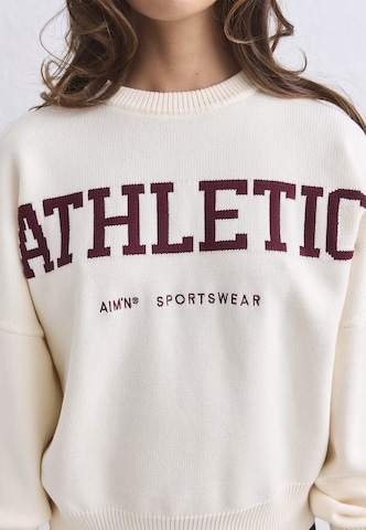 Pull-over de sport 'Athletic' Aim'n en beige