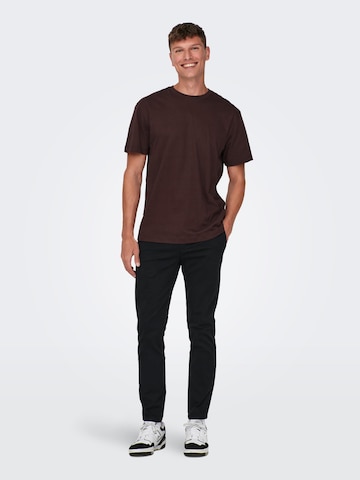 regular Pantaloni chino 'MARK' di Only & Sons in nero