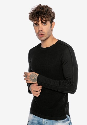 Redbridge Strickpullover 'Boulder' in Schwarz: predná strana