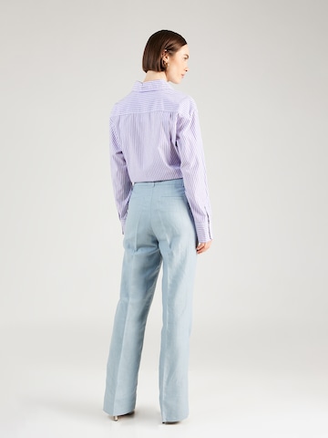 Maison 123 Flared Trousers with creases 'VIJAY' in Blue