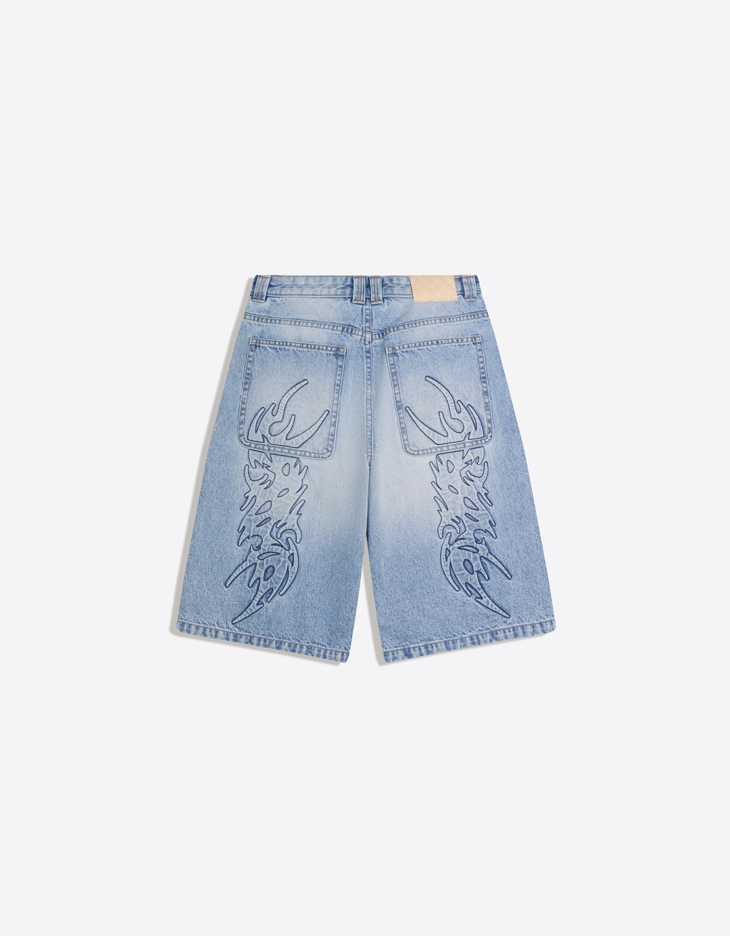 Bershka Wide leg Jeans in Blauw
