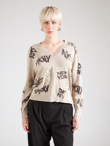 DKNY Sweater in Beige: front