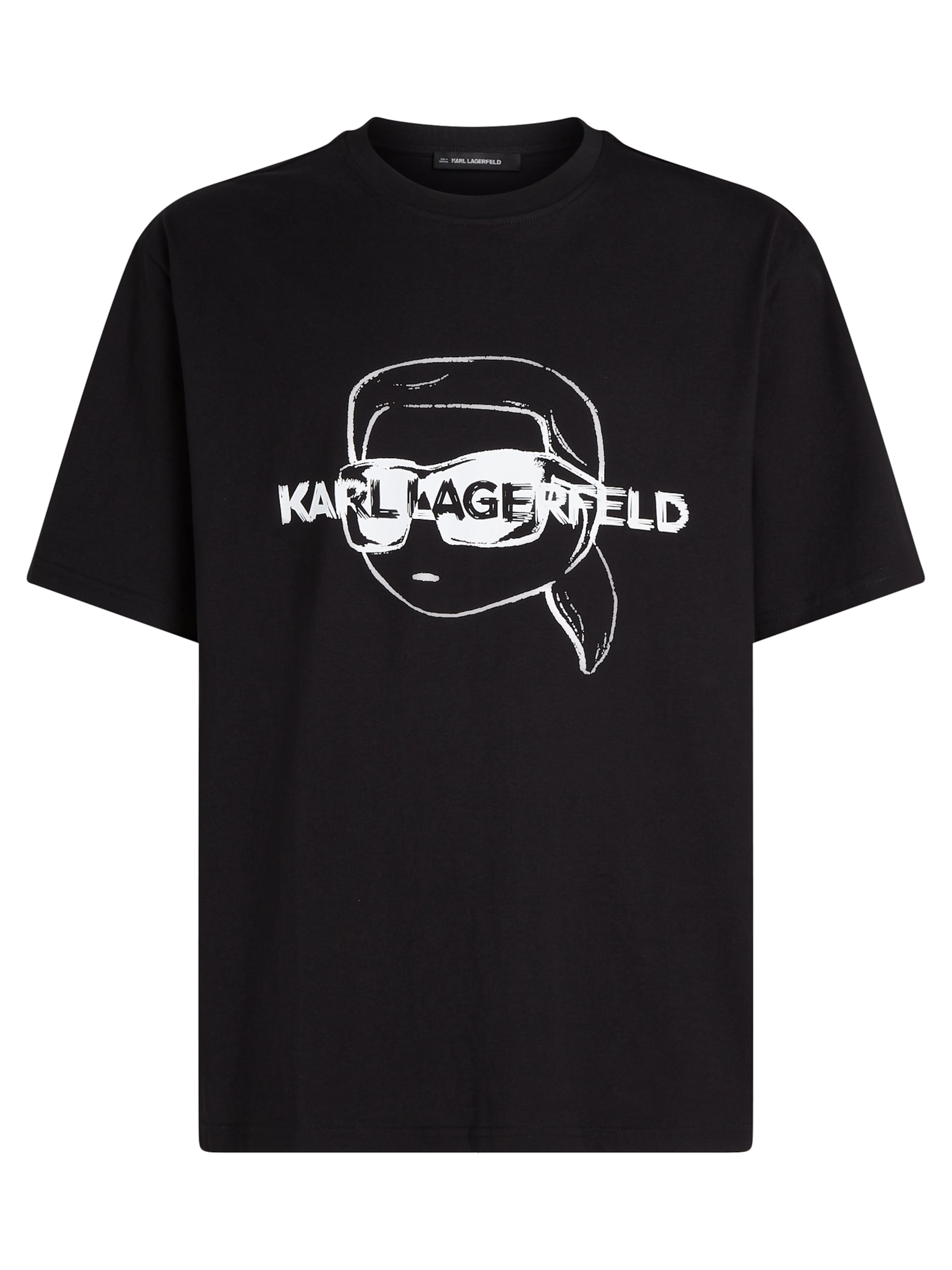 Karl Lagerfeld - Camiseta en negro: frente