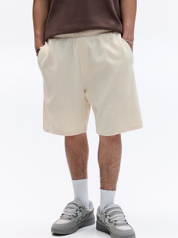 Pull&Bear Loosefit Bukser i hvid: forside