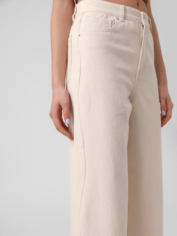 VERO MODA Wide Leg Jeans 'Kathy' in Beige