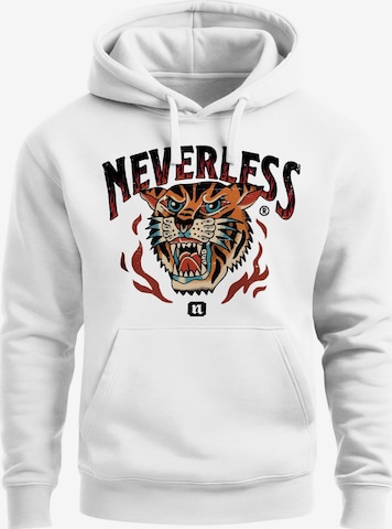 Neverless Sweatshirt 'Tiger' in Weiß: Vorderseite