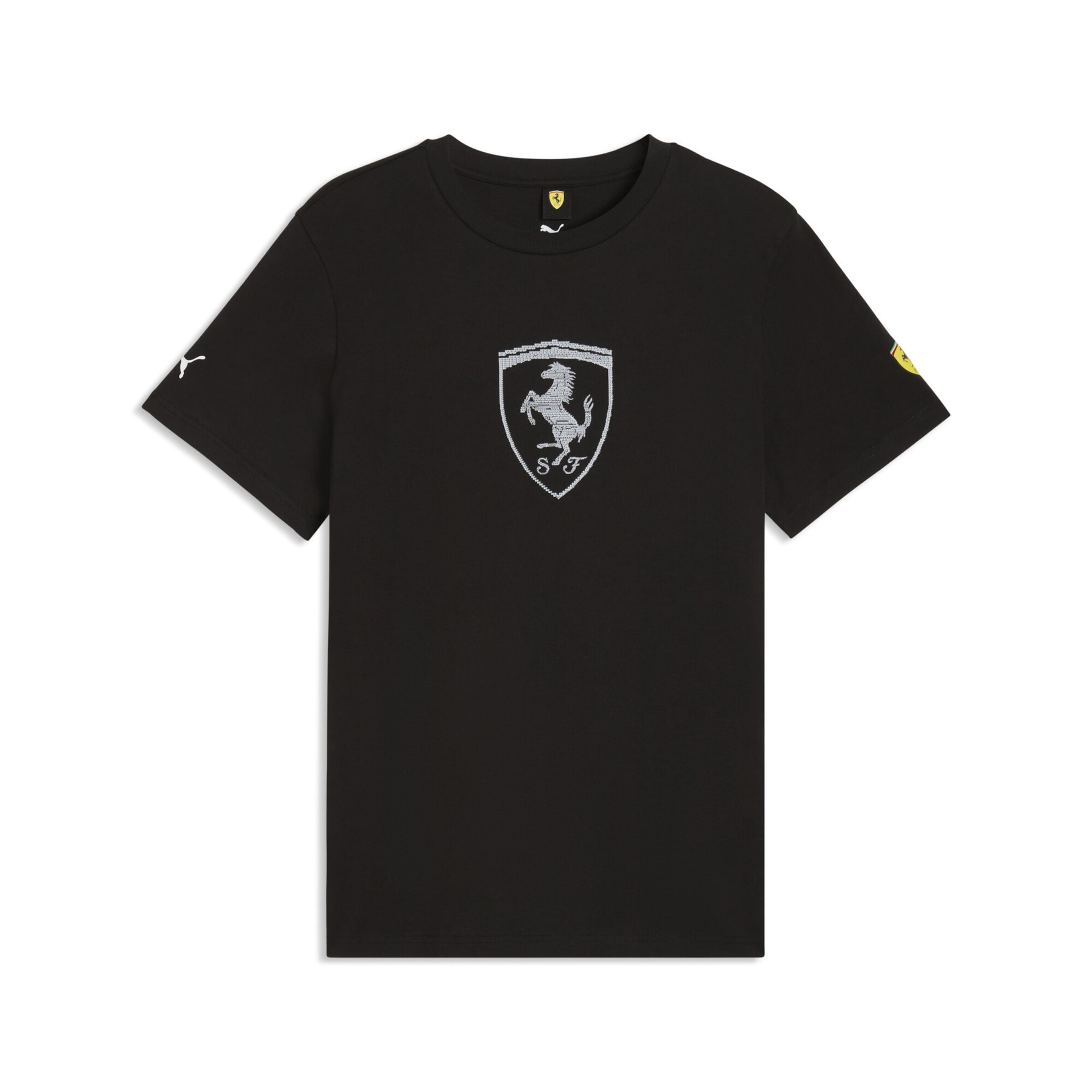T-Shirt 'Scuderia Ferrari Tonal Shield' PUMA en noir : devant