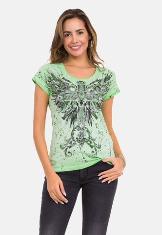 CIPO & BAXX Shirt in Groen: voorkant