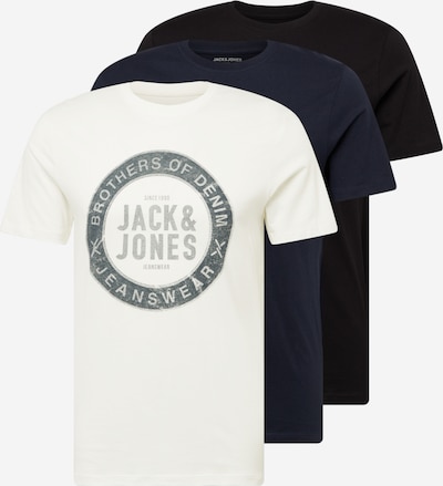 JACK & JONES Tričko 'EJEANS' - námornícka modrá / modrosivá / čierna / biela, Produkt