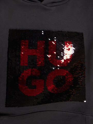 HUGO Sweatshirt 'Deseqino' in Schwarz
