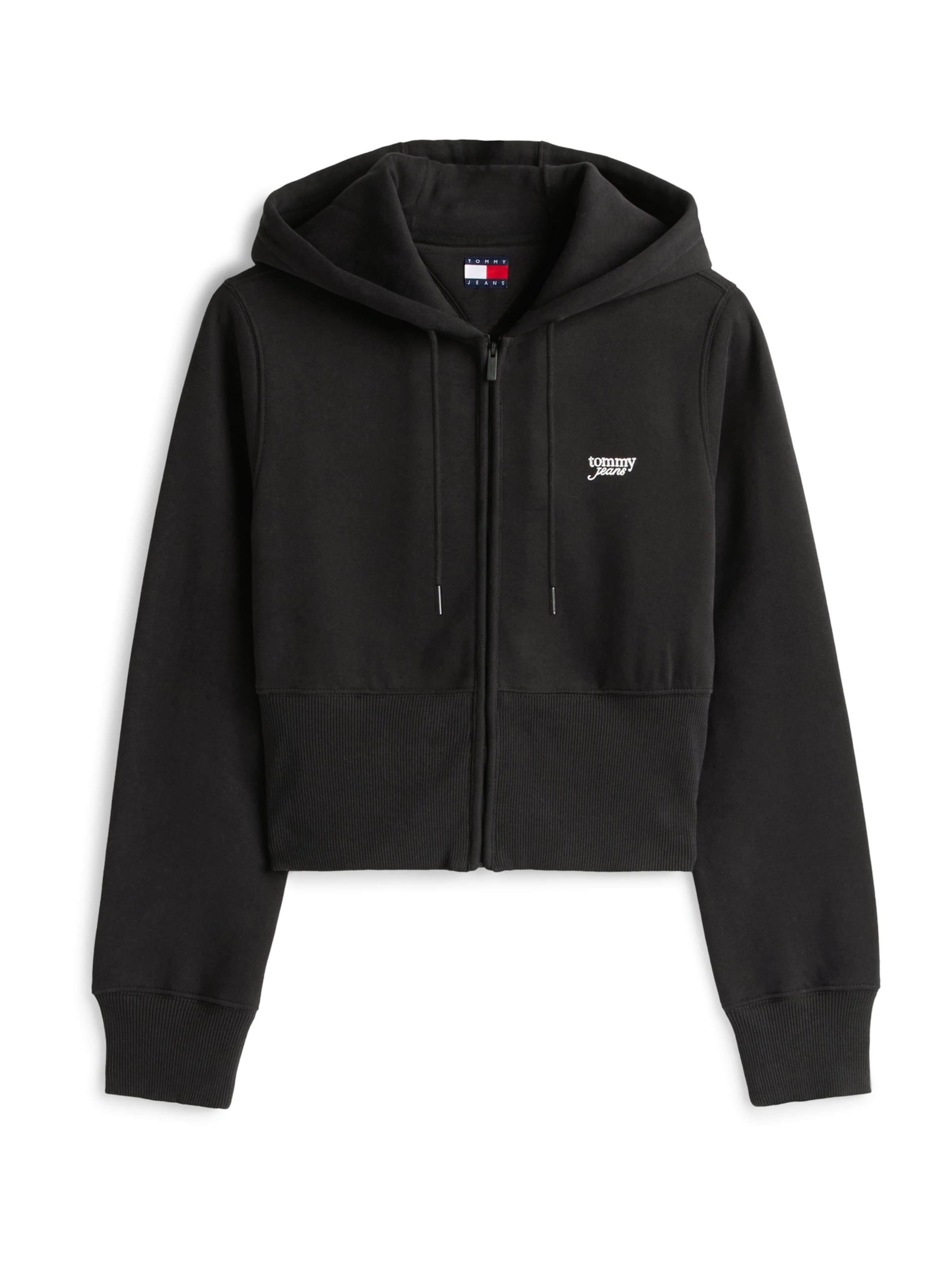Tommy Jeans Sweatjacke in Schwarz: Vorderseite