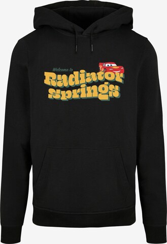 ABSOLUTE CULT Sweatshirt 'Cars - Welcome To Radiator Springs' in Zwart: voorkant