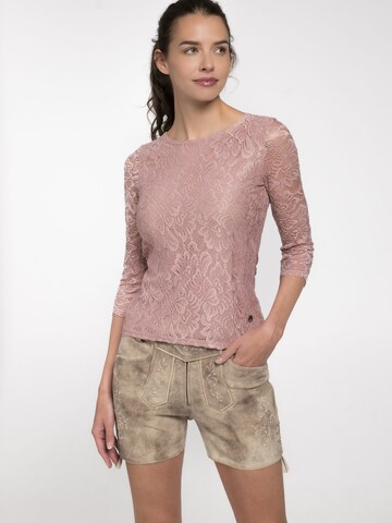 Blouse folklorique 'Alheim' SPIETH & WENSKY en rose : devant