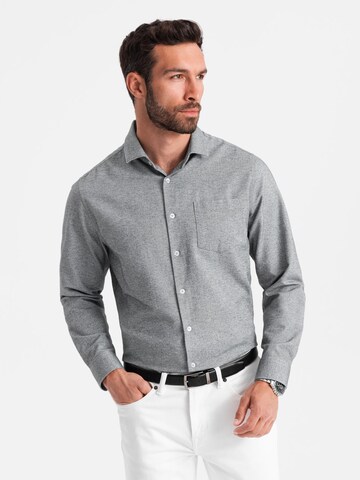 Ombre Button Up Shirt 'OM-SHCS-0148' in Grey: front