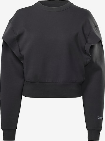 Reebok Sportief sweatshirt in Zwart: voorkant