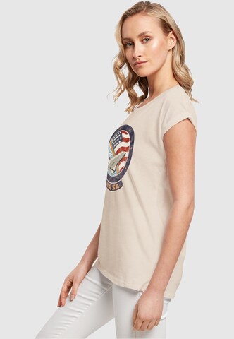 Merchcode T-Shirt 'NASA - Faded' in Beige