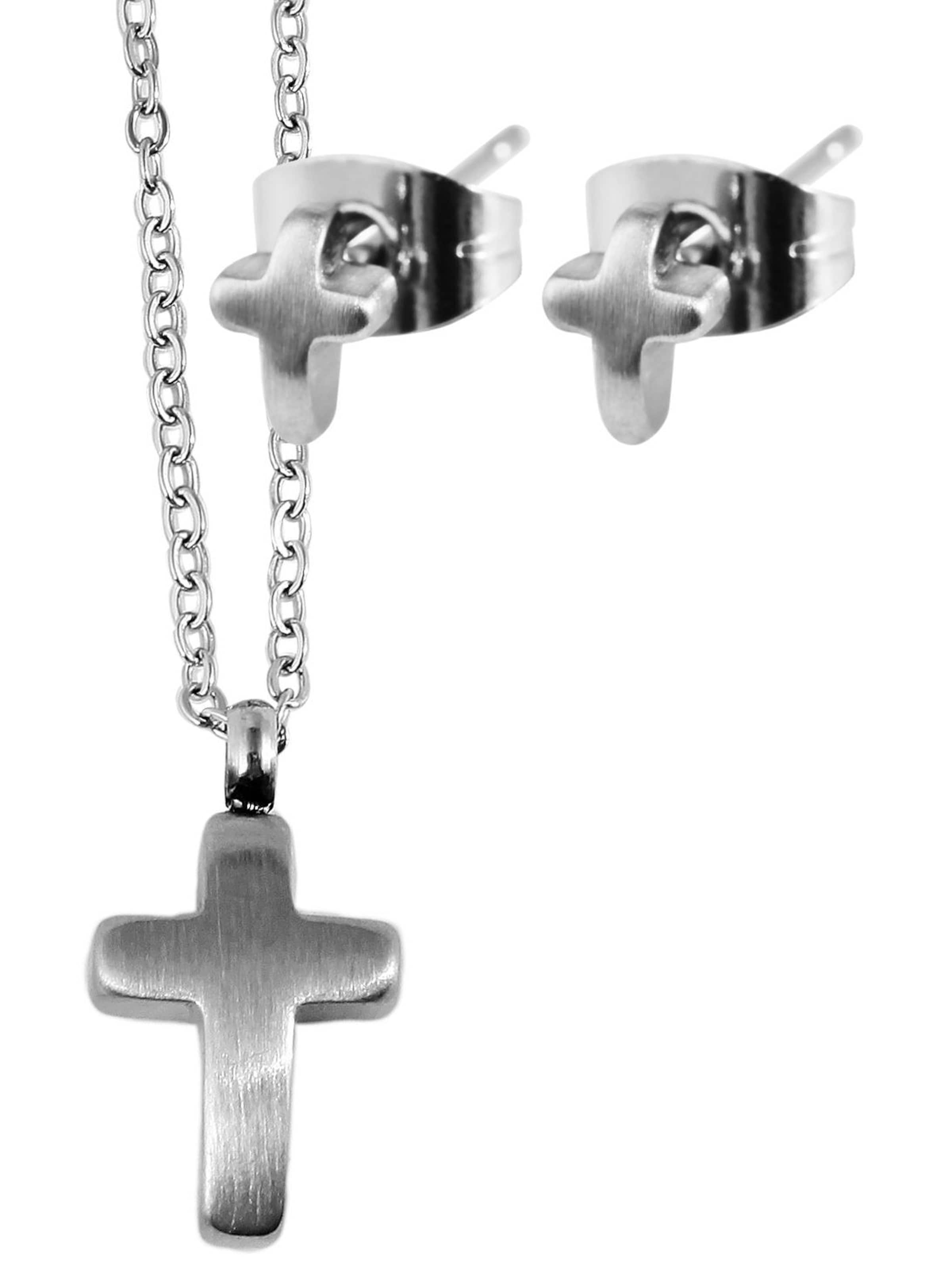 Akzent Schmuckset 'Edelstahl silber'‌‌‌‌‌‌‌‌‌‌ in Silber: Vorderseite