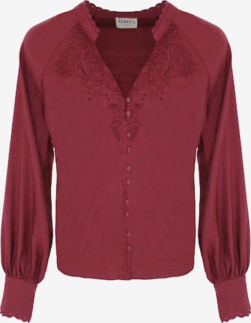 Honnête Atelier Blouse 'Cloe' in Rood: voorkant