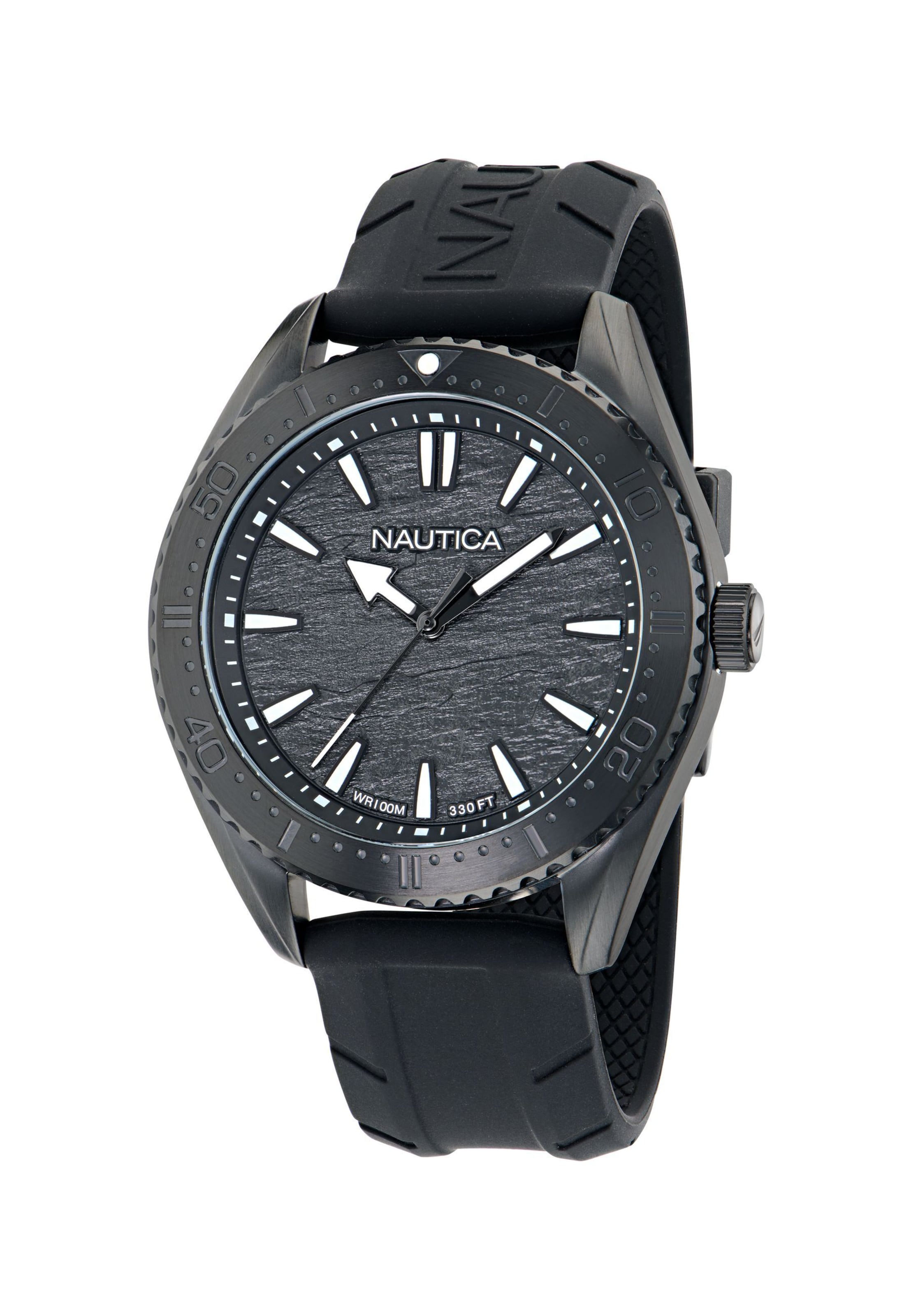 Montre à affichage analogique NAUTICA en noir : devant