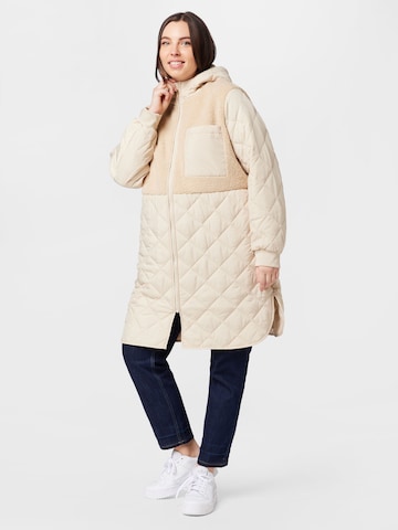 SAMOON Between-Seasons Coat in Beige: front